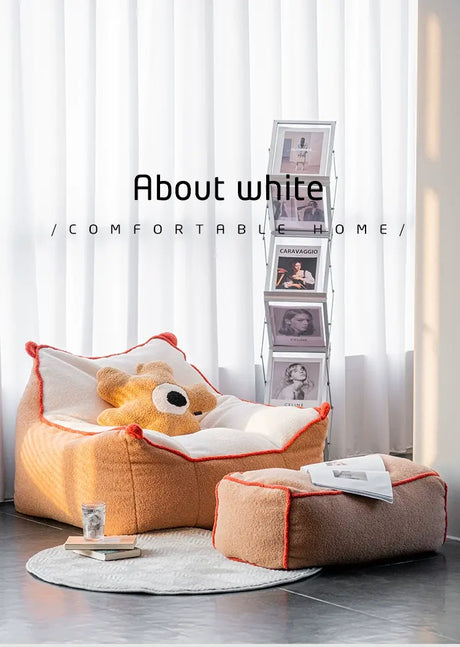 ABOUT WHITE Calypso Cozy Modern Beanbag Lounge Chair from ABOUT WHITE