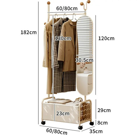 ABOUT WHITE Celestia Elegant Flexible Dressing Mirror Stand. from ABOUT WHITE