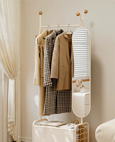 ABOUT WHITE Celestia Elegant Flexible Dressing Mirror Stand. from ABOUT WHITE