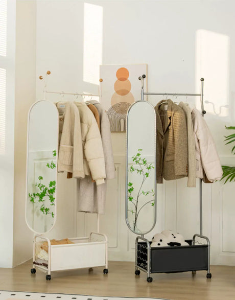 ABOUT WHITE Celestia Elegant Flexible Dressing Mirror Stand. from ABOUT WHITE