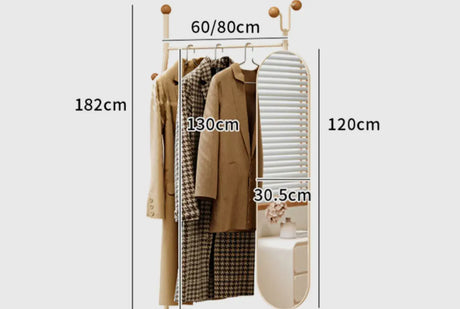 ABOUT WHITE Celestia Elegant Flexible Dressing Mirror Stand. from ABOUT WHITE