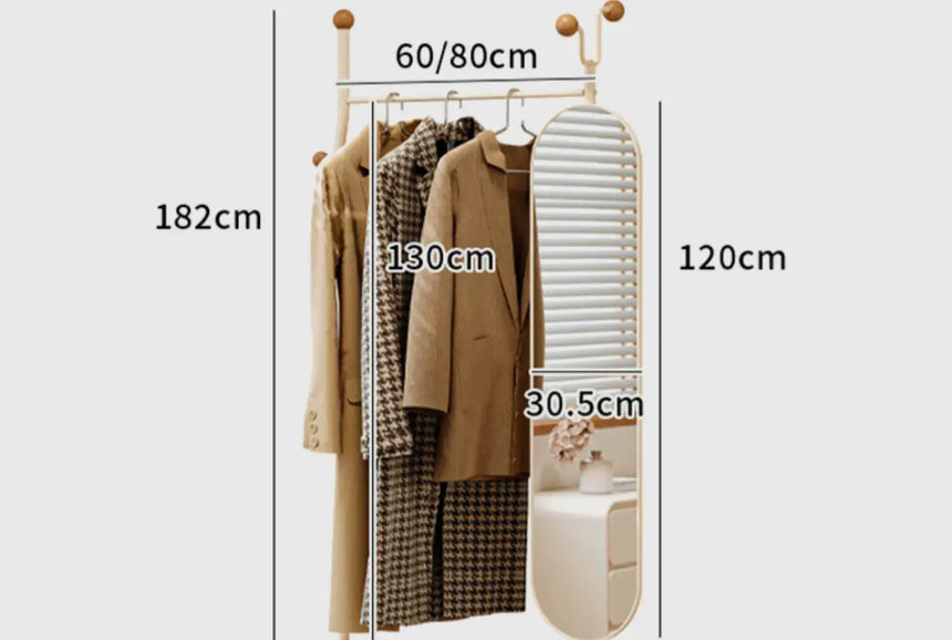 ABOUT WHITE Celestia Elegant Flexible Dressing Mirror Stand. from ABOUT WHITE