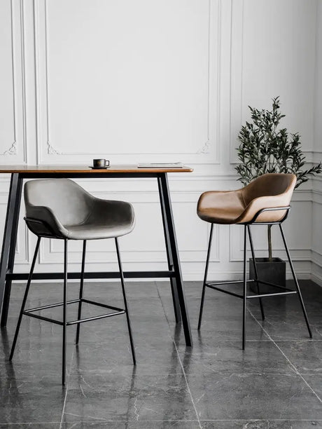 ABOUT WHITE Damaris Sleek Contemporary Nordic Bar Stool from ABOUT WHITE