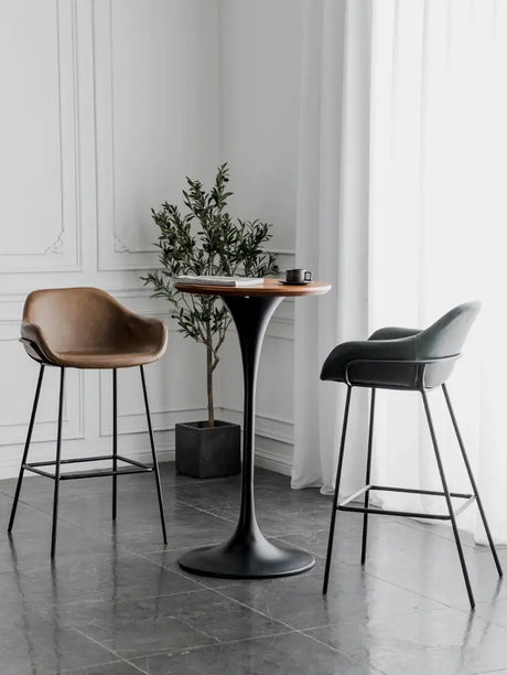 ABOUT WHITE Damaris Sleek Contemporary Nordic Bar Stool from ABOUT WHITE