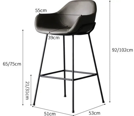 ABOUT WHITE Damaris Sleek Contemporary Nordic Bar Stool from ABOUT WHITE