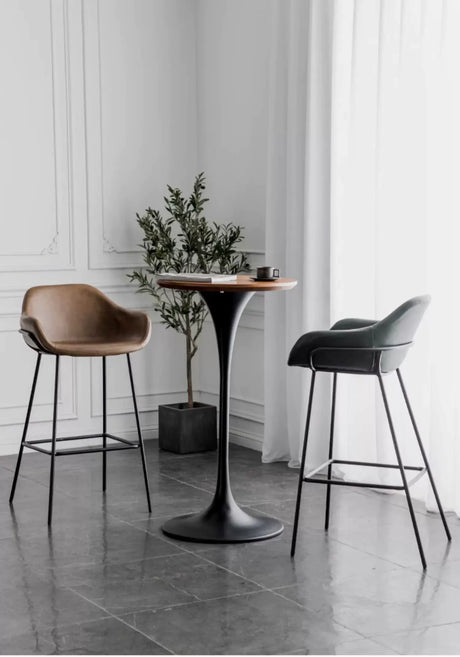 ABOUT WHITE Damaris Sleek Contemporary Nordic Bar Stool from ABOUT WHITE