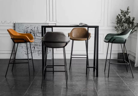 ABOUT WHITE Damaris Sleek Contemporary Nordic Bar Stool from ABOUT WHITE