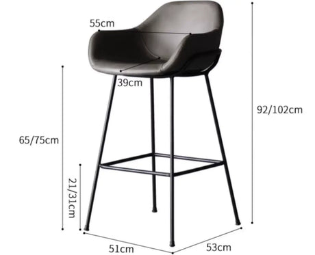 ABOUT WHITE Damaris Sleek Contemporary Nordic Bar Stool from ABOUT WHITE