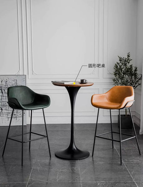 ABOUT WHITE Damaris Sleek Contemporary Nordic Bar Stool from ABOUT WHITE