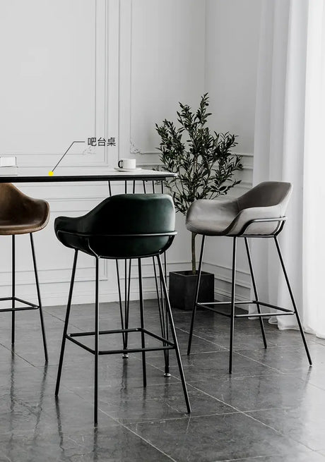 ABOUT WHITE Damaris Sleek Contemporary Nordic Bar Stool from ABOUT WHITE