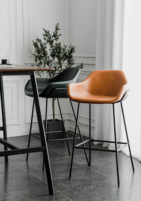 ABOUT WHITE Damaris Sleek Contemporary Nordic Bar Stool from ABOUT WHITE