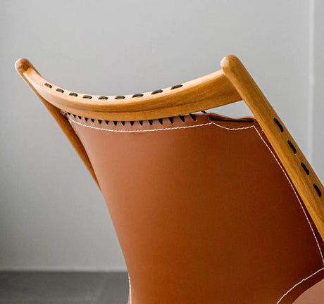 ABOUT WHITE Elara Elegant Nordic Leather Lounge Chair from ABOUT WHITE