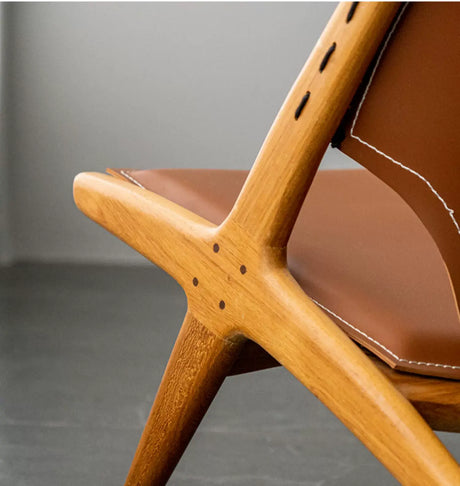 ABOUT WHITE Elara Elegant Nordic Leather Lounge Chair from ABOUT WHITE