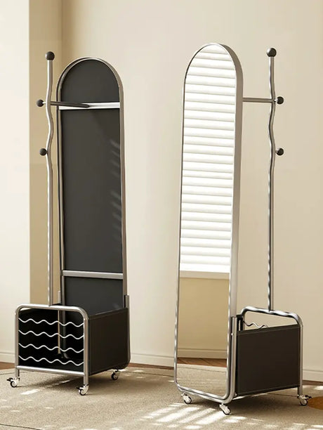 ABOUT WHITE Elowen Chic Integrated Floor Mirror Storage from ABOUT WHITE
