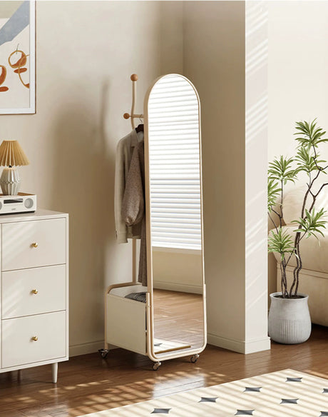 ABOUT WHITE Elowen Chic Integrated Floor Mirror Storage from ABOUT WHITE