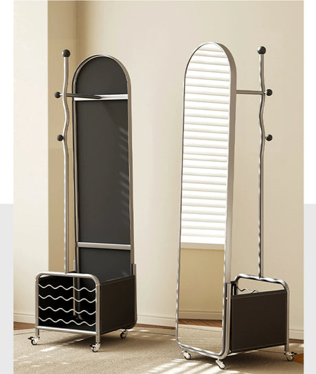 ABOUT WHITE Elowen Chic Integrated Floor Mirror Storage from ABOUT WHITE
