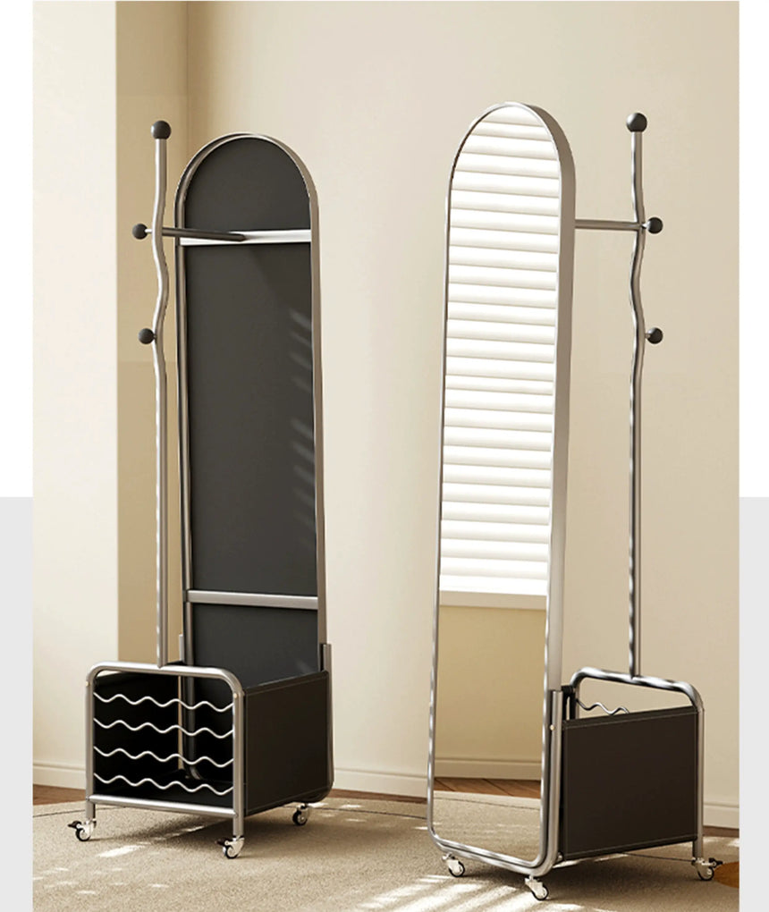 ABOUT WHITE Elowen Chic Integrated Floor Mirror Storage from ABOUT WHITE