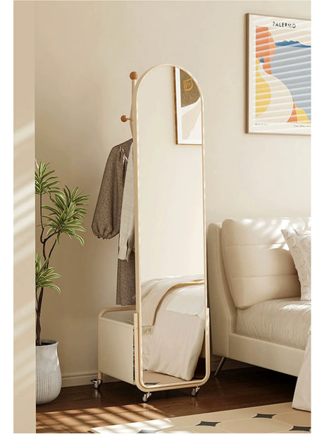 ABOUT WHITE Elowen Chic Integrated Floor Mirror Storage from ABOUT WHITE