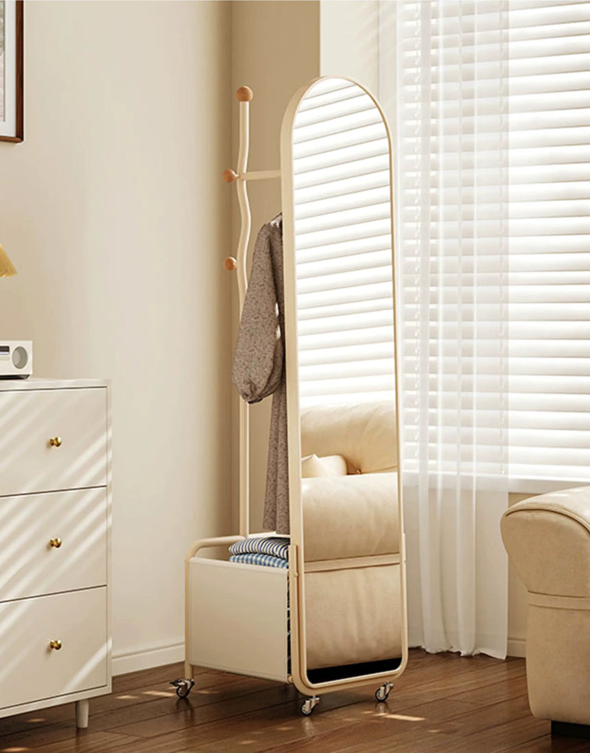 ABOUT WHITE Elowen Chic Integrated Floor Mirror Storage from ABOUT WHITE
