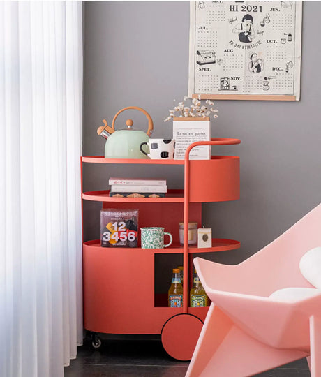 ABOUT WHITE Elowen Chic Wrought Iron Coffee Table Cart from ABOUT WHITE