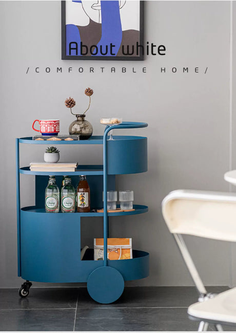 ABOUT WHITE Elowen Chic Wrought Iron Coffee Table Cart from ABOUT WHITE
