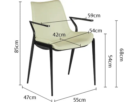 ABOUT WHITE Elowen Elegant Saddle Leather Dining Chair from ABOUT WHITE