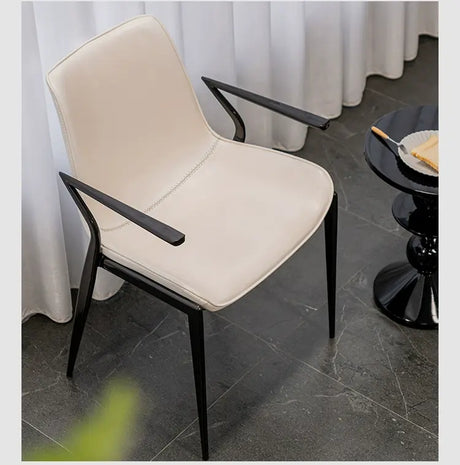 ABOUT WHITE Elowen Elegant Saddle Leather Dining Chair from ABOUT WHITE