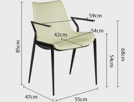 ABOUT WHITE Elowen Elegant Saddle Leather Dining Chair from ABOUT WHITE