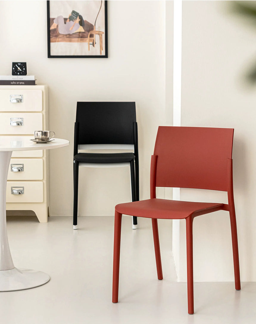 ABOUT WHITE Elowen Minimalist Stackable Dining Chair from ABOUT WHITE