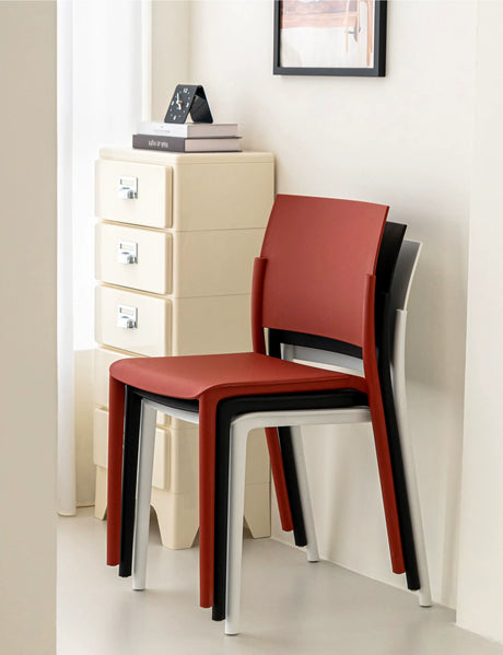 ABOUT WHITE Elowen Minimalist Stackable Dining Chair from ABOUT WHITE