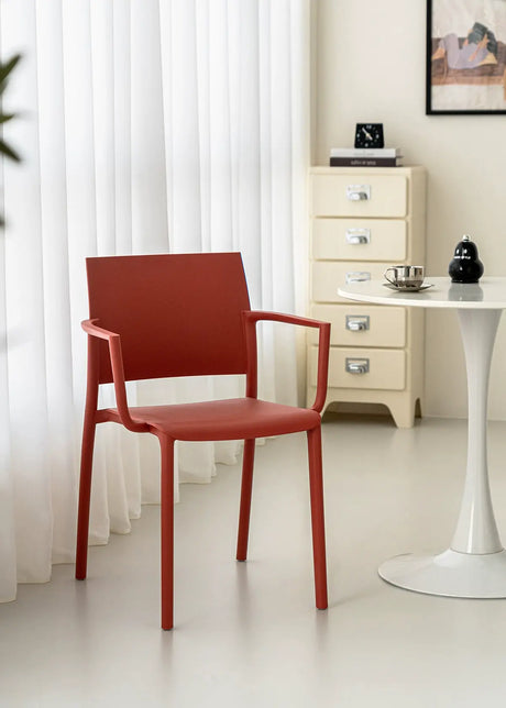 ABOUT WHITE Elowen Minimalist Stackable Dining Chair from ABOUT WHITE