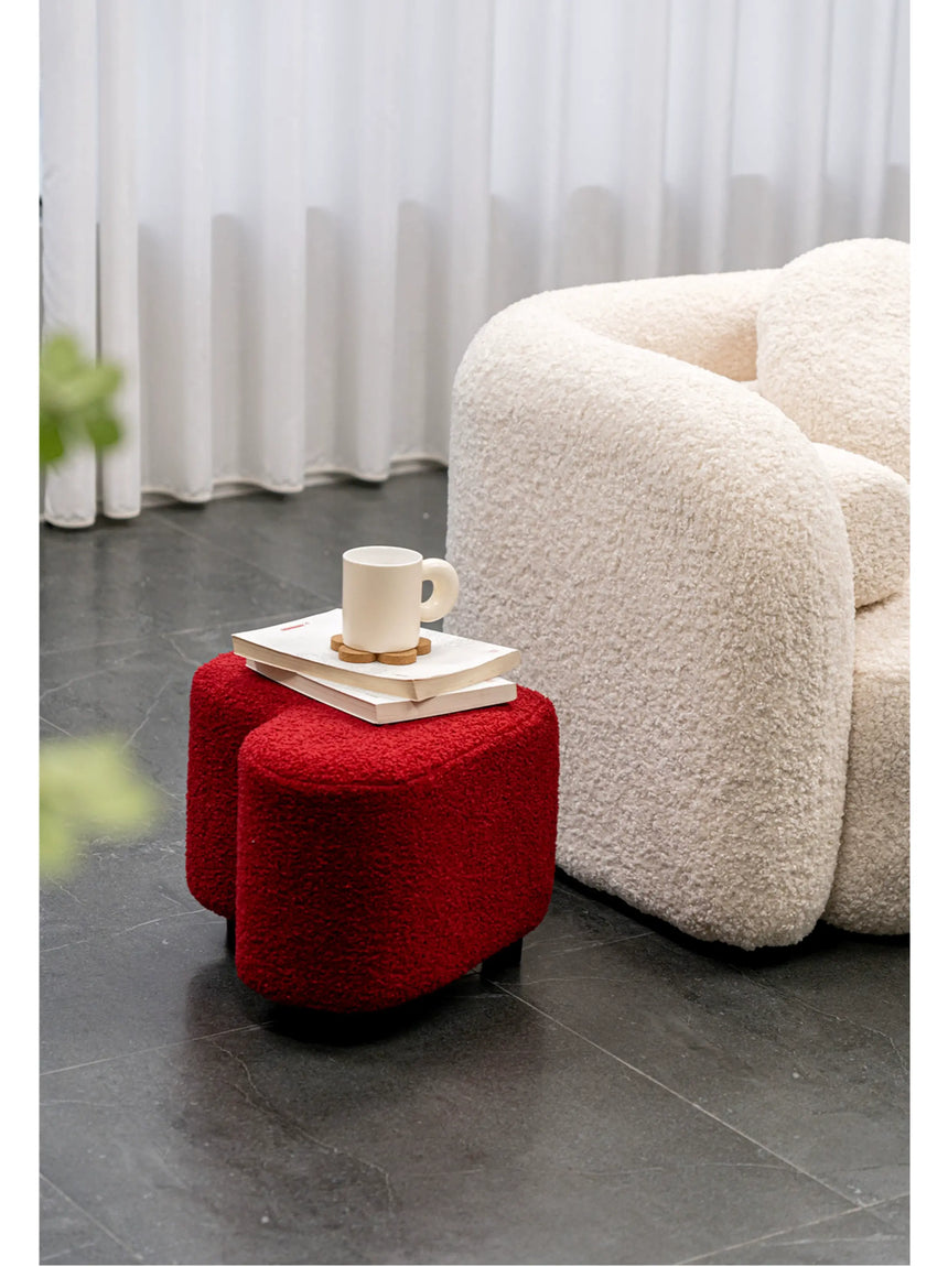ABOUT WHITE Elowen Nordic Designer Love Stool - Light Luxury High-End Household Bench from ABOUT WHITE