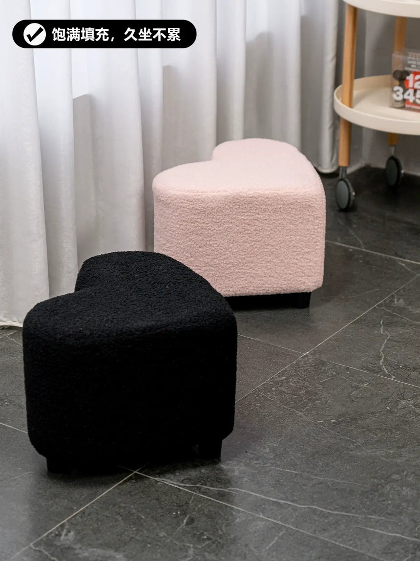 ABOUT WHITE Elowen Nordic Designer Love Stool - Light Luxury High-End Household Bench from ABOUT WHITE