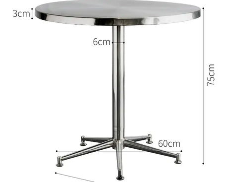 ABOUT WHITE Elowen Sleek Stainless Steel Outdoor Table from ABOUT WHITE