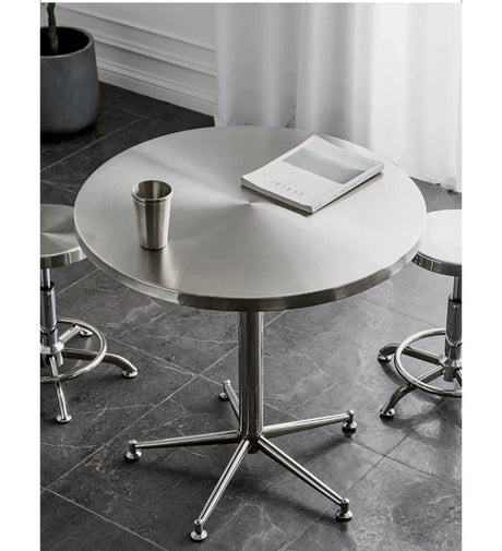 ABOUT WHITE Elowen Sleek Stainless Steel Outdoor Table from ABOUT WHITE