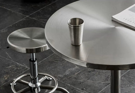 ABOUT WHITE Elowen Sleek Stainless Steel Outdoor Table from ABOUT WHITE