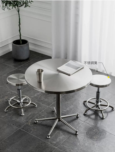 ABOUT WHITE Elowen Sleek Stainless Steel Outdoor Table from ABOUT WHITE