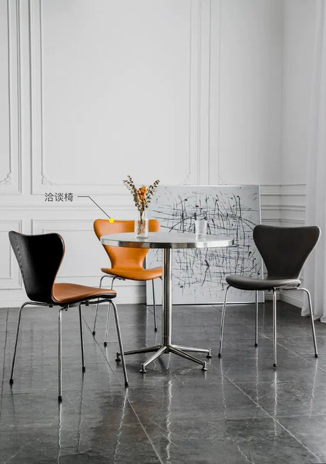 ABOUT WHITE Elowen Sleek Stainless Steel Outdoor Table from ABOUT WHITE