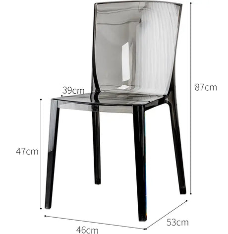 ABOUT WHITE Elowen Transparent Acrylic Dining Chair from ABOUT WHITE