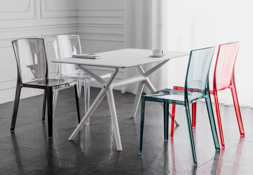 ABOUT WHITE Elowen Transparent Acrylic Dining Chair from ABOUT WHITE
