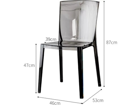 ABOUT WHITE Elowen Transparent Acrylic Dining Chair from ABOUT WHITE