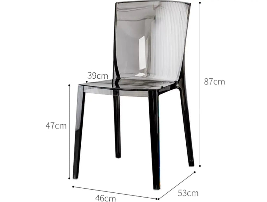 ABOUT WHITE Elowen Transparent Acrylic Dining Chair from ABOUT WHITE