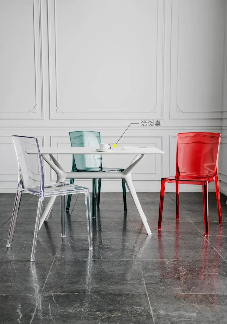 ABOUT WHITE Elowen Transparent Acrylic Dining Chair from ABOUT WHITE