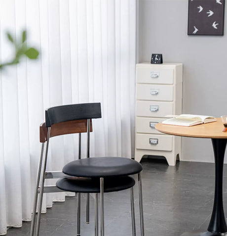 ABOUT WHITE Elowen Vintage-Inspired Soft Padded Dining Chair from ABOUT WHITE