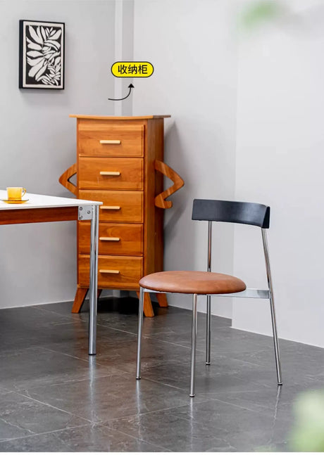 ABOUT WHITE Elowen Vintage-Inspired Soft Padded Dining Chair from ABOUT WHITE