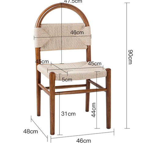 ABOUT WHITE Elowen Vintage Solid Wood Dining Chair from ABOUT WHITE