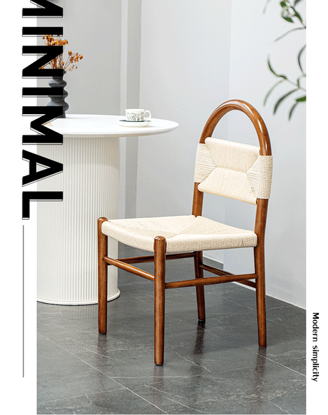 ABOUT WHITE Elowen Vintage Solid Wood Dining Chair from ABOUT WHITE