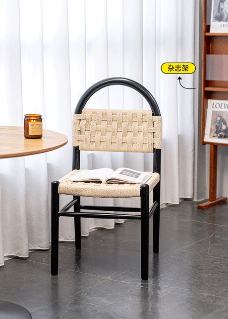 ABOUT WHITE Elowen Vintage Solid Wood Dining Chair from ABOUT WHITE