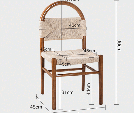 ABOUT WHITE Elowen Vintage Solid Wood Dining Chair from ABOUT WHITE
