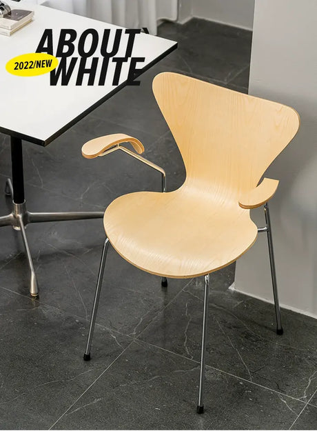 ABOUT WHITE Esmeralda Modern Simple Nordic Dining Chair from ABOUT WHITE